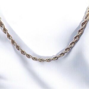 20 Inch 2.5mm Rope Chain in Silver Stainless Steel